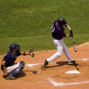 batter swinging