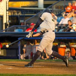 baseball batter at contact