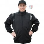 Black umpire jacket with white gussets