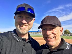 Doug and Michael umpiring in Phoenix Jan 2019 copy