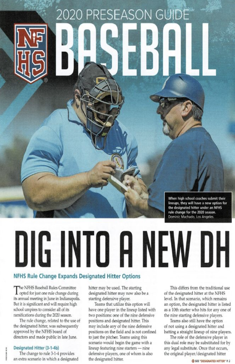 Learn the NFHS DH Rule Change Southwest Colorado Umpires